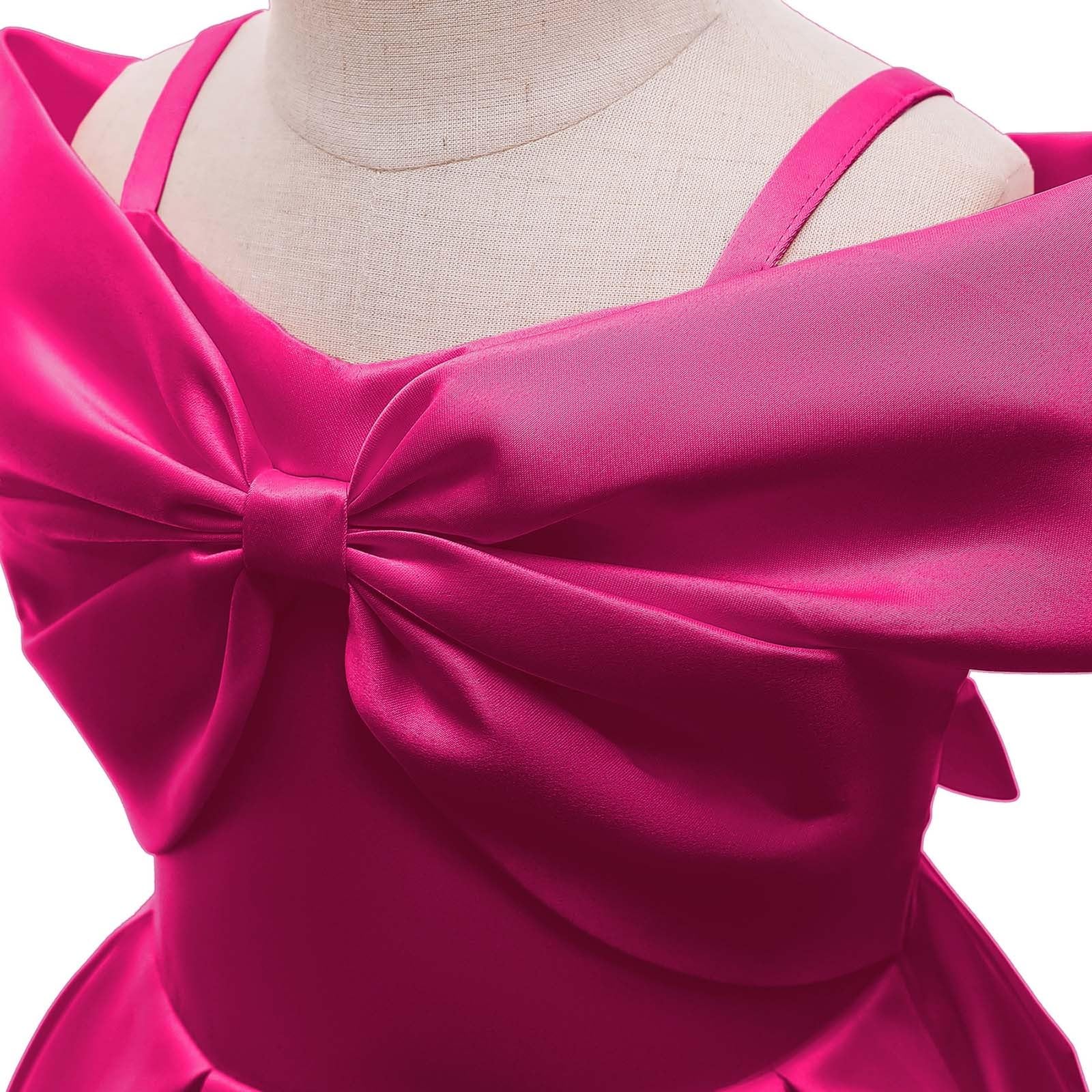 Vestito Bimba Elegante Estivo Maniche con Volant Abito da Principessa Bambina Pannello Esterno del Tutu di Un Pezzo per Compleanni Matrimoni Vestiti
