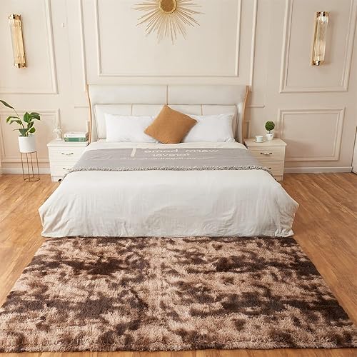 Miniatura 30 de AMTOVO Alfombras de área para sala de estar, 6 x 9 pies, color negro y gris, alfombra grande y esponjosa, alfombra para dormitorio, alfombra