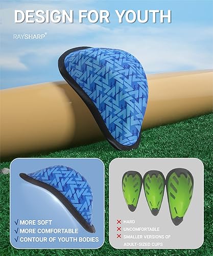 Miniatura 4 de Copa de béisbol para niños jóvenes, copa protectora de espuma suave de 7 a 12 años, copa atlética para fútbol, lacrosse, hockey, artes marciales