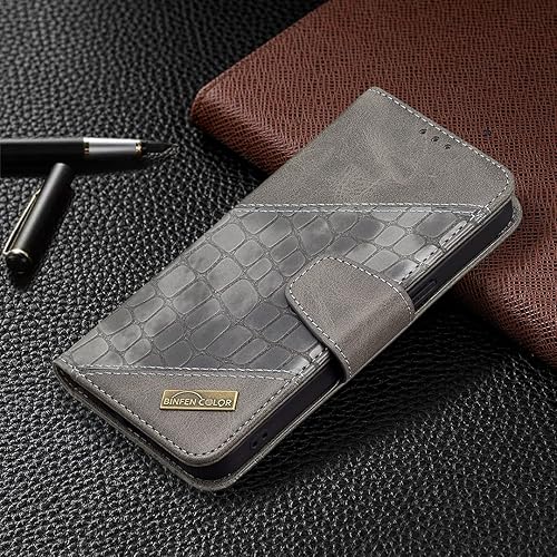 Miniatura 7 de Wallet Folio Case for XIAOMI REDMI K40, Premium PU Leather Slim Fit Cover for REDMI K40, 3 Card Slots, Steady Strong, Gray