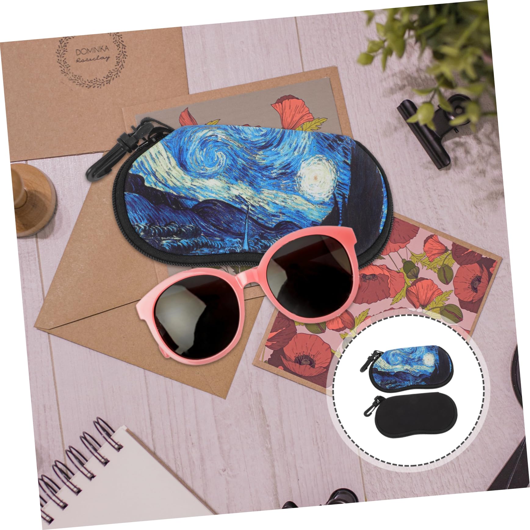 BESPORTBLE Titular De Las Gafas De Sol Organizador Estuche De Anteojos Viajar Estuche Para Gafas De Sol De Viaje Titular De Gafas Cremallera Estuches Para Gafas Neopreno