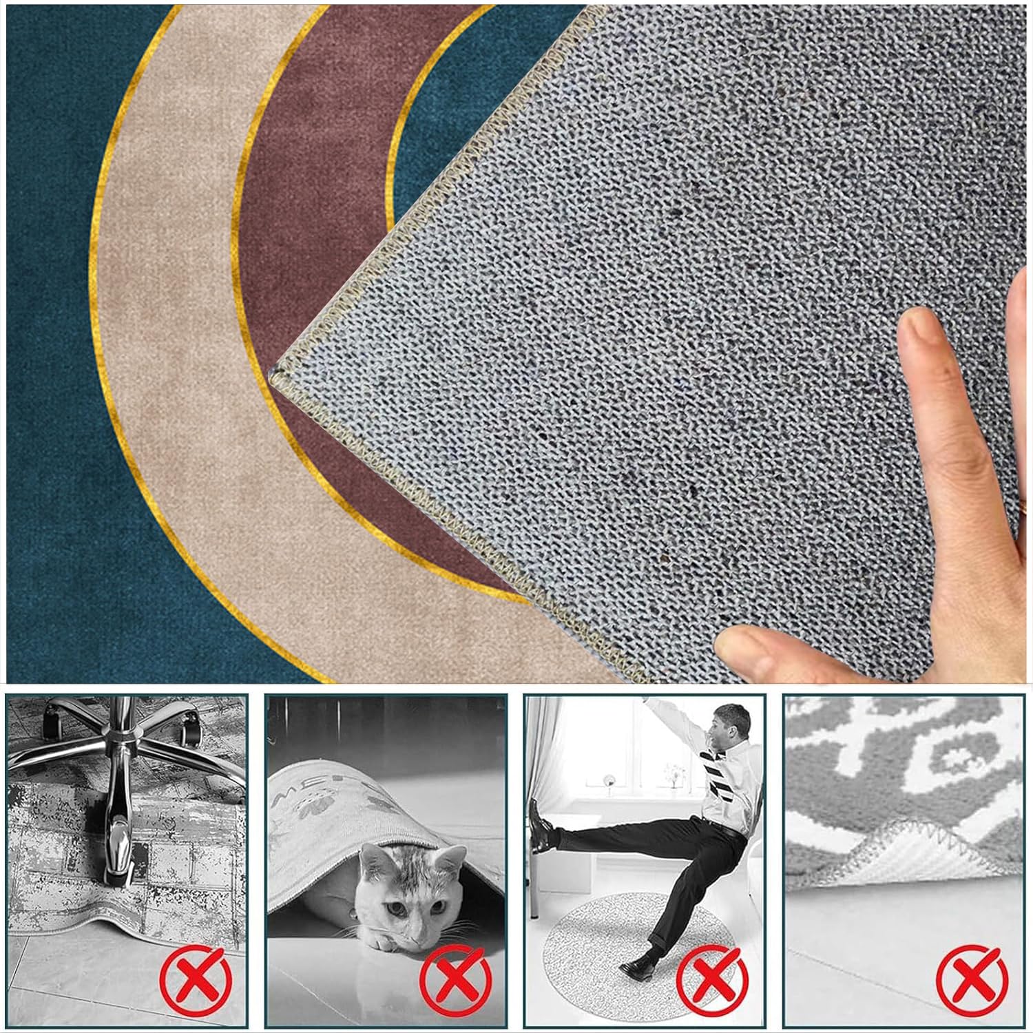 Tapis Gaming Sol pour Sols Durs, Tapis Chaise de Bureau Gaming Tapis de Sol pour Bureau Plancher de Bois, Tapis de Sol pour Fauteuil, Tapis de Chaise de Jeu Convient au Bureau à Domicile 80 x 120 cm