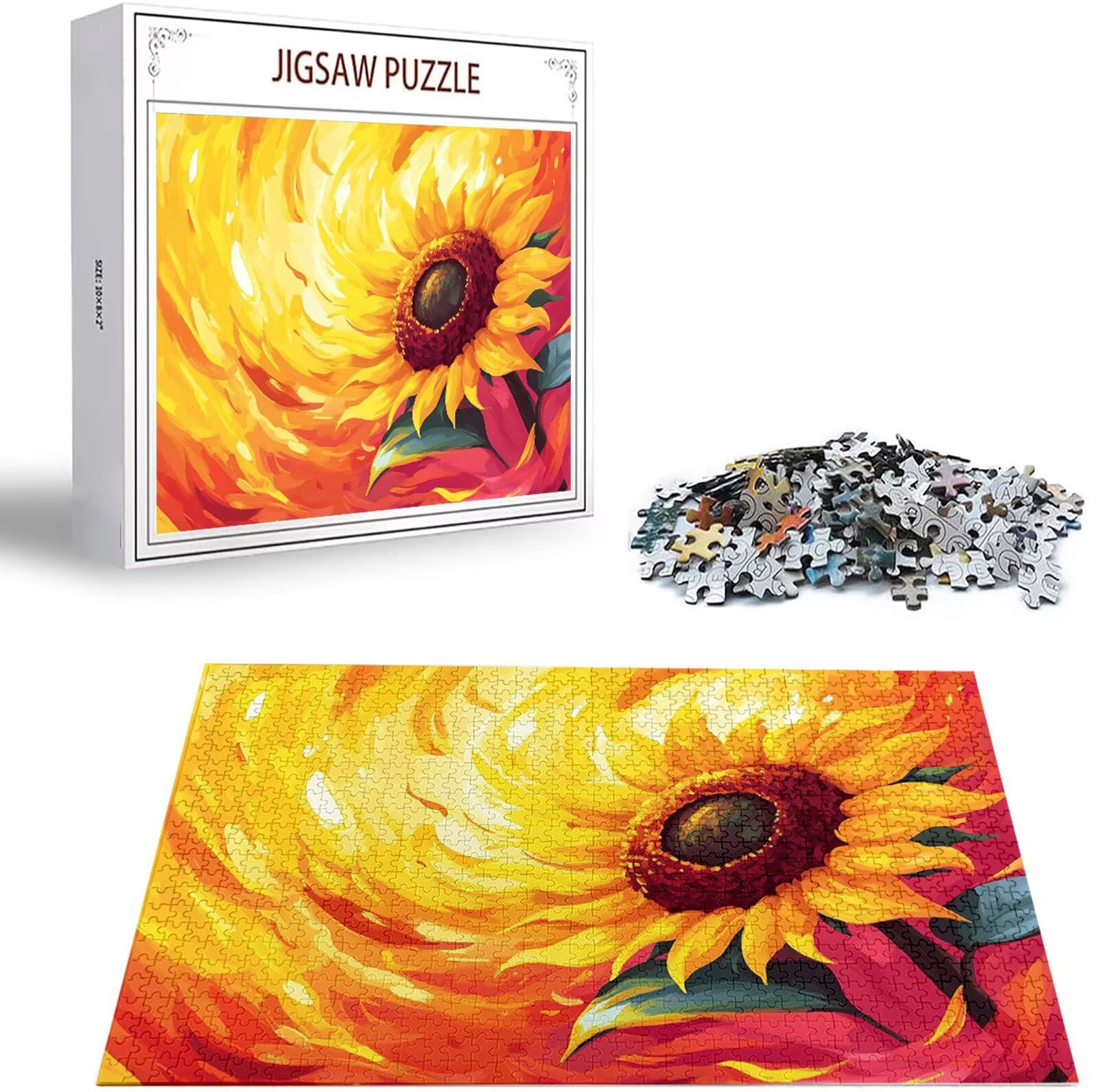 Puzzle 5000 Pezzi, 3 4 5 Anni Puzzle Girasole 6 7 8 Anni Giochi Educativi Sostenibili Con Motivi Per Adulti Da Gioco in Legno Di Alta Qualità Jigsaw Fiore per Gioco Familiare, 2026 Regalo Natale H-305