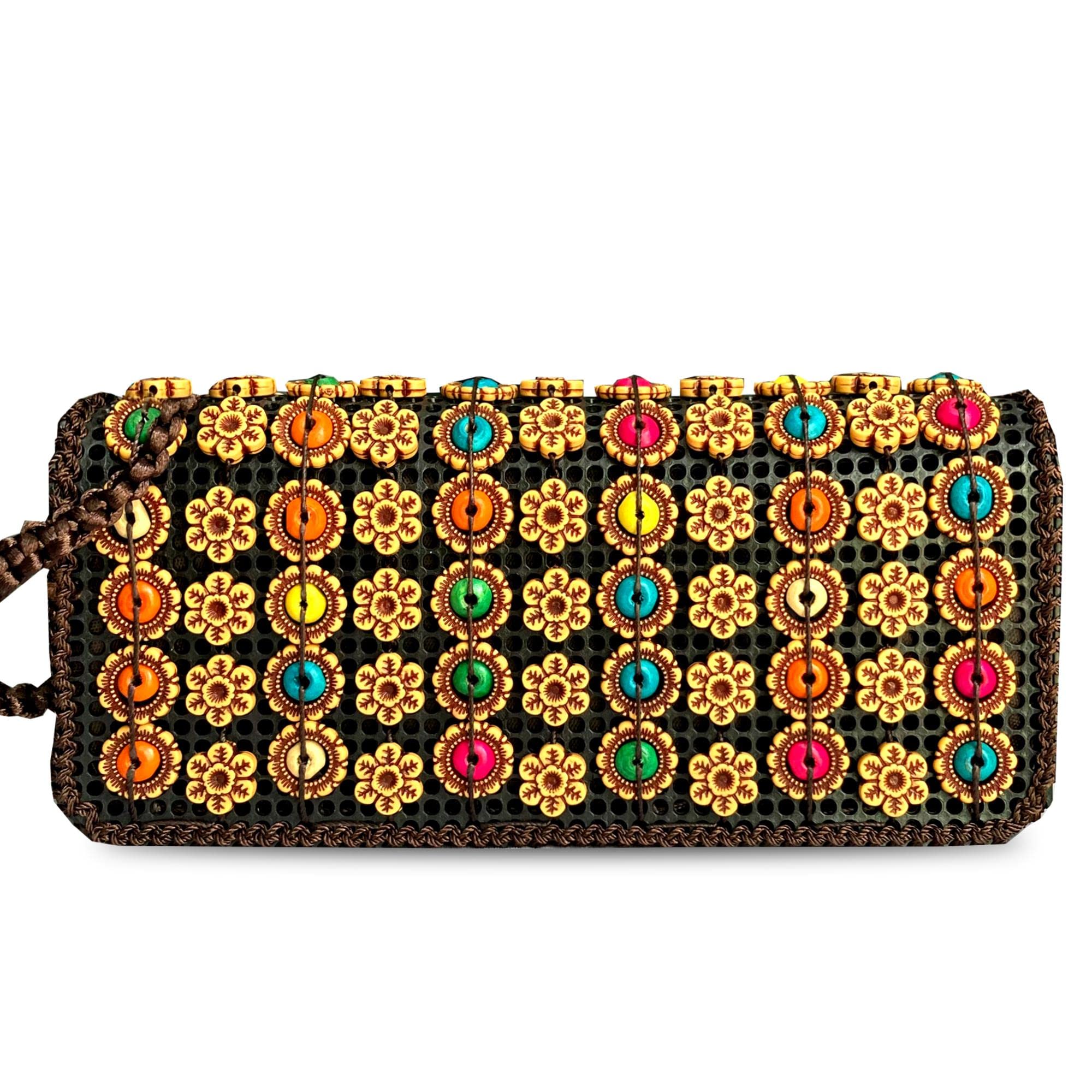 ANESHA Coconut Shell Double Zipper Womens Zip Around Wristlet Wallet Pack of 1-image-43