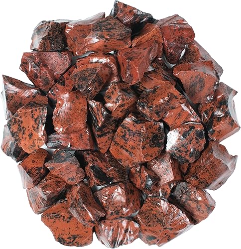 Vista 9 de Piedras y cristales de obsidiana de caoba, piedras crudas para hacer joyas, pulir, pulir, cabbing, lapidario, rocas fuentes, decoración, envoltura