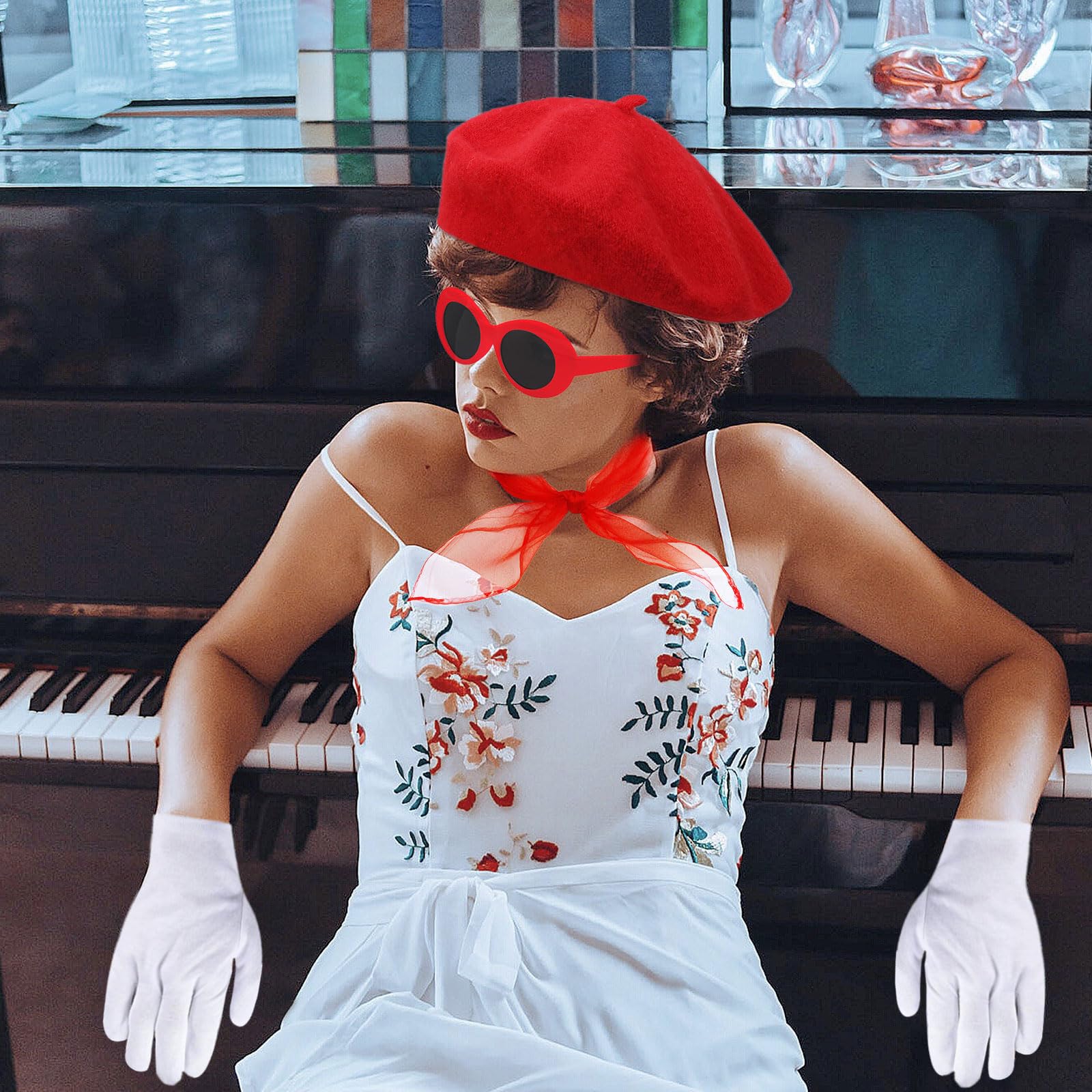 Anni 50 Accessori Donna Vintage Maschera Grease Set Accessori Anni