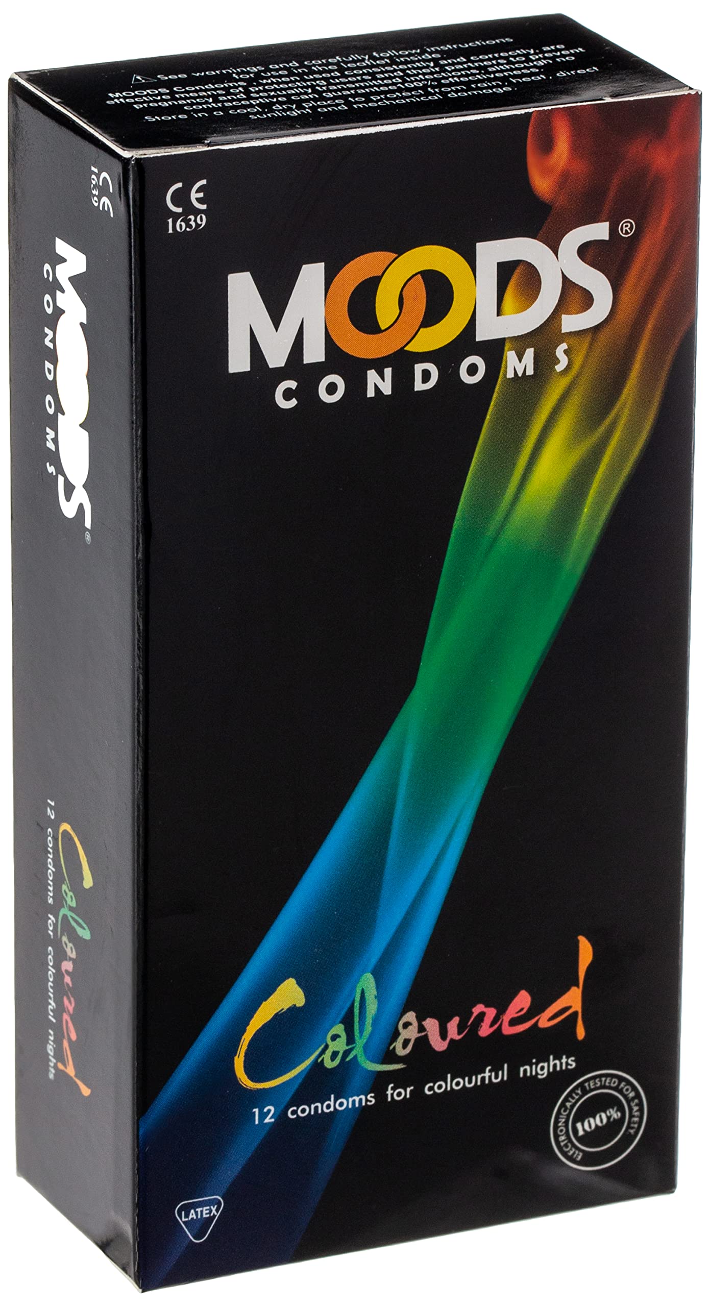 Moods Coloured Condoms, 12 Pieces