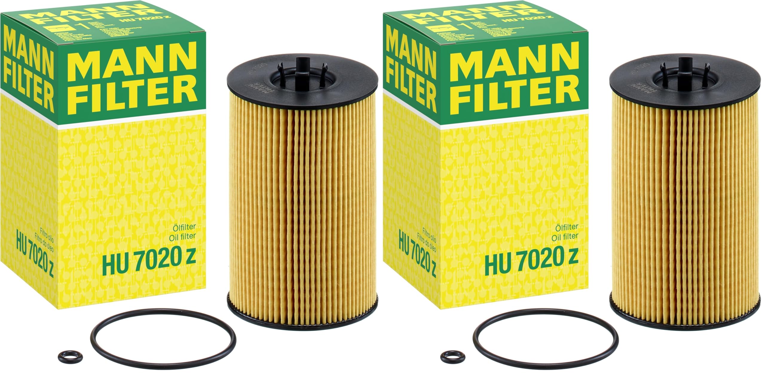 MANN-FILTER HU 7020 z Ölfilter - für Pkw + Transporter (Packung mit 2)