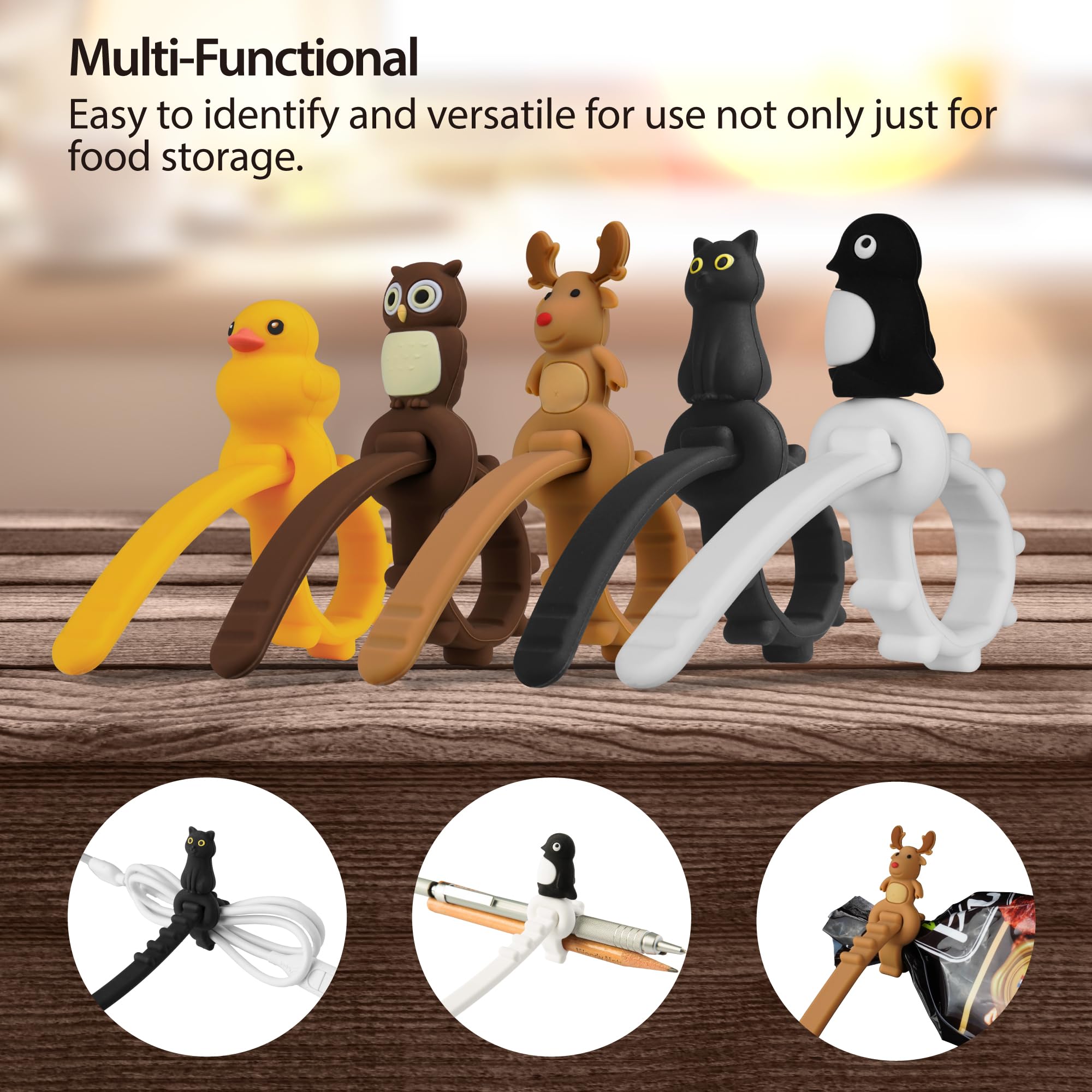 Lot De 24 Clips De Fermeture Pour Sacs Alimentaires - Colorés[376