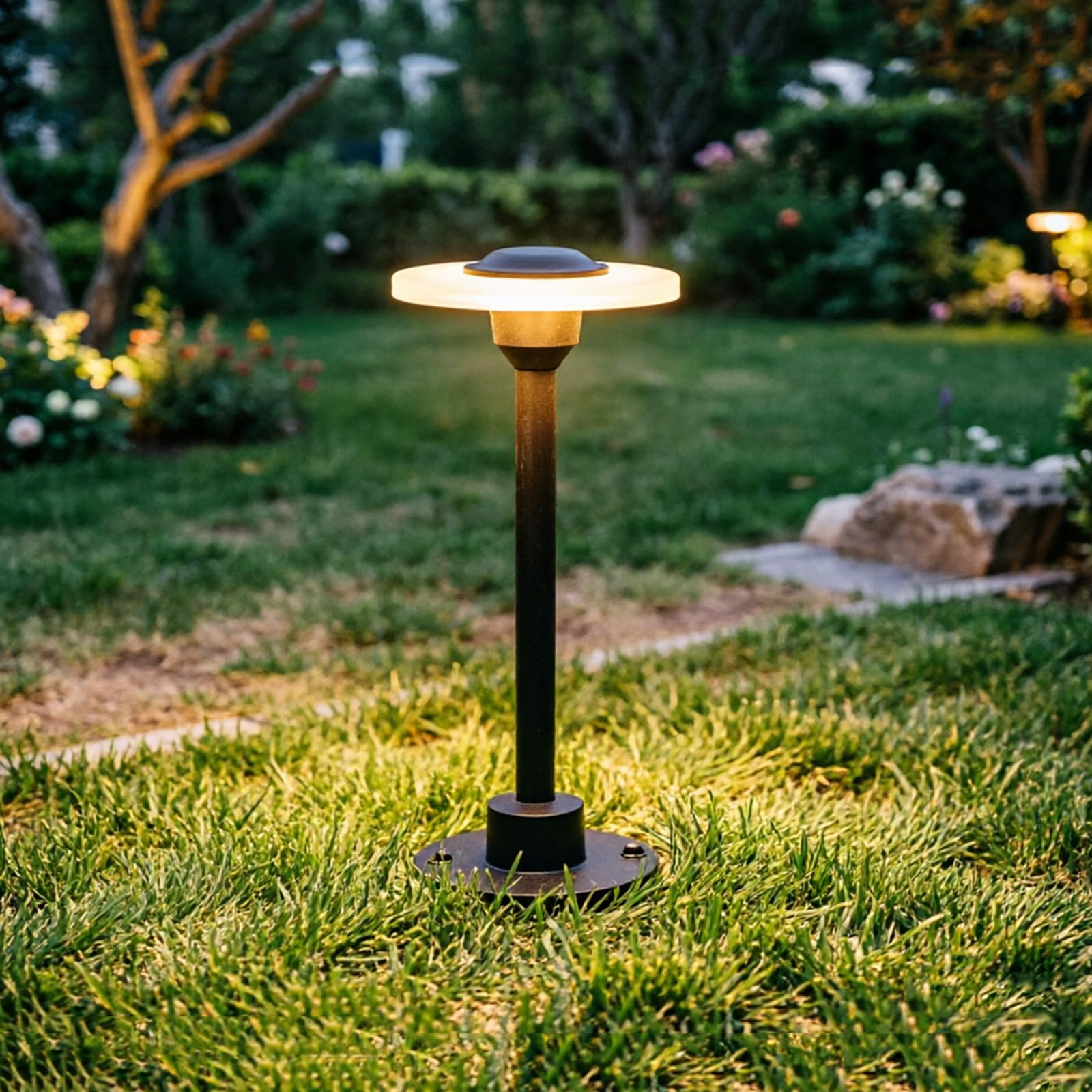 SDUYTDG IP65 Waterproof Landscape Path Light Luxury 7W LED Bollard Lighting Modern Pathway Lamp for Lawn, Patio, Courtyard and Driveway Decoration Lighting