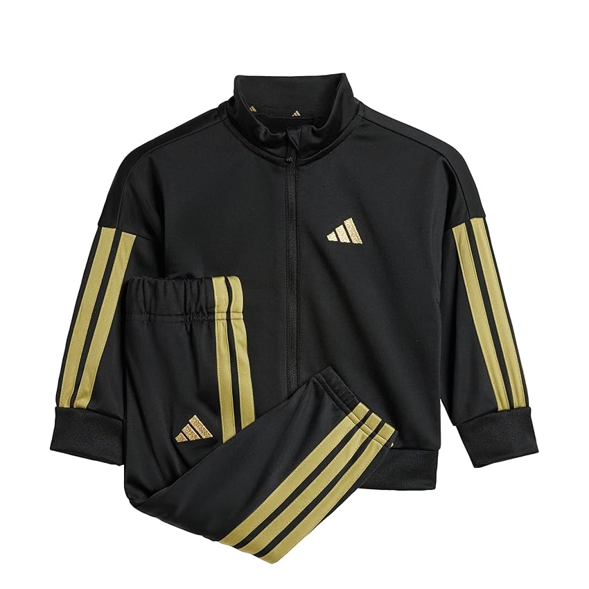 adidas Mixte bébé ESSENTIALS CLIMACOOL TRACKSUIT, Black/Gold Metallic, 3-6 Months