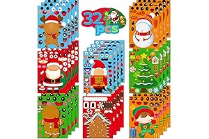 Christmas Stickers for Kids: Unleash Creativity with Make-Your-Own-Face Fun
