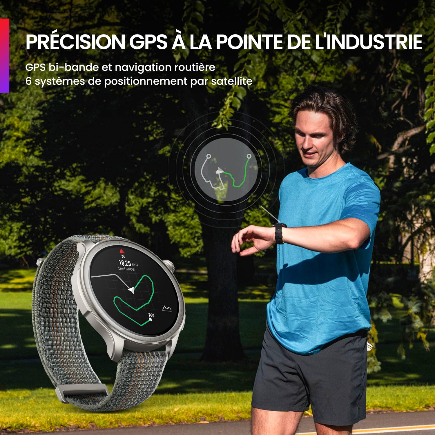 Amazfit Balance 46mm Montre Intelligente, Paiement sans Contact NFC, Fitness AI, Autonomie de 14 Jours, Surveillance du Sommeil et de la Santé, GPS, 150 Modes Sportifs, pour Android et iPhone
