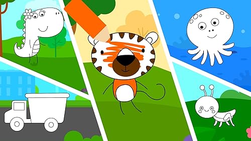 Dino Coloring Pages - Coloring Games for Kids, Drawing & Color Book