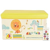 BIECO Baule Portagiochi Bambini con Coperchio Zoo | Pieghevole