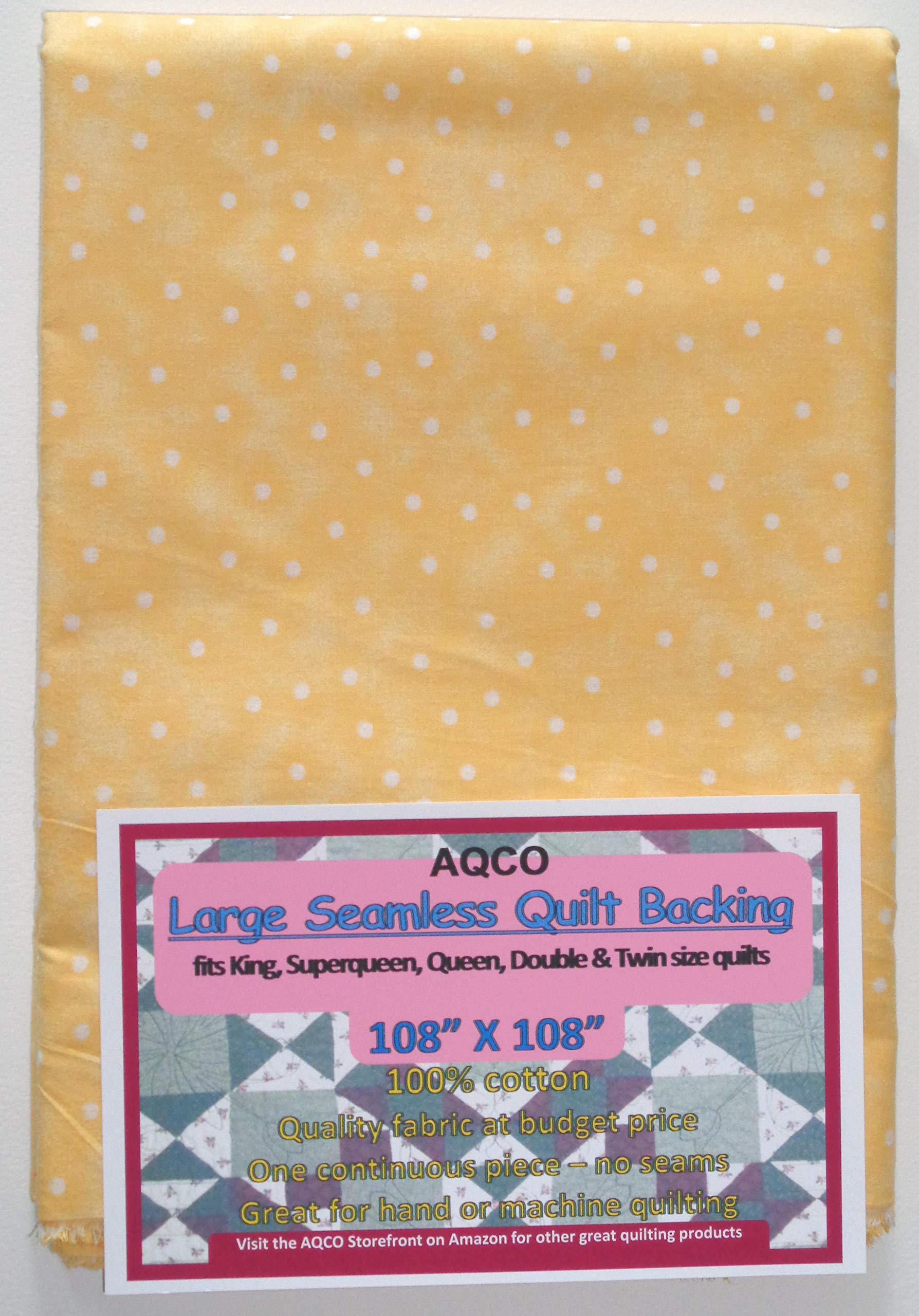 Quilt Backing, Large, Seamless, from AQCO, Yellow, C49809-A07