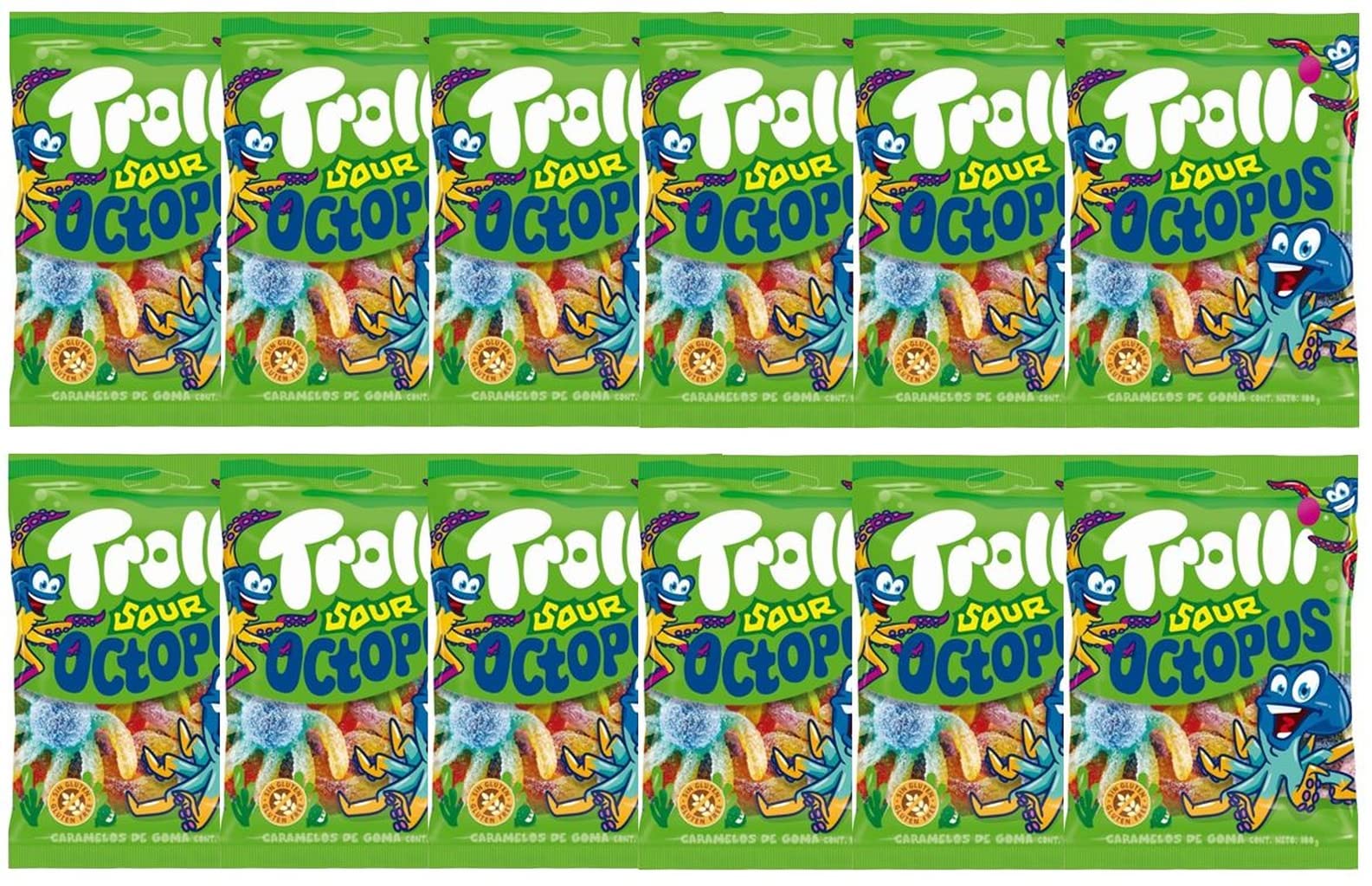Amazon | トローリ サワーオクトパス 100g×12袋 | トローリ | グミ 通販