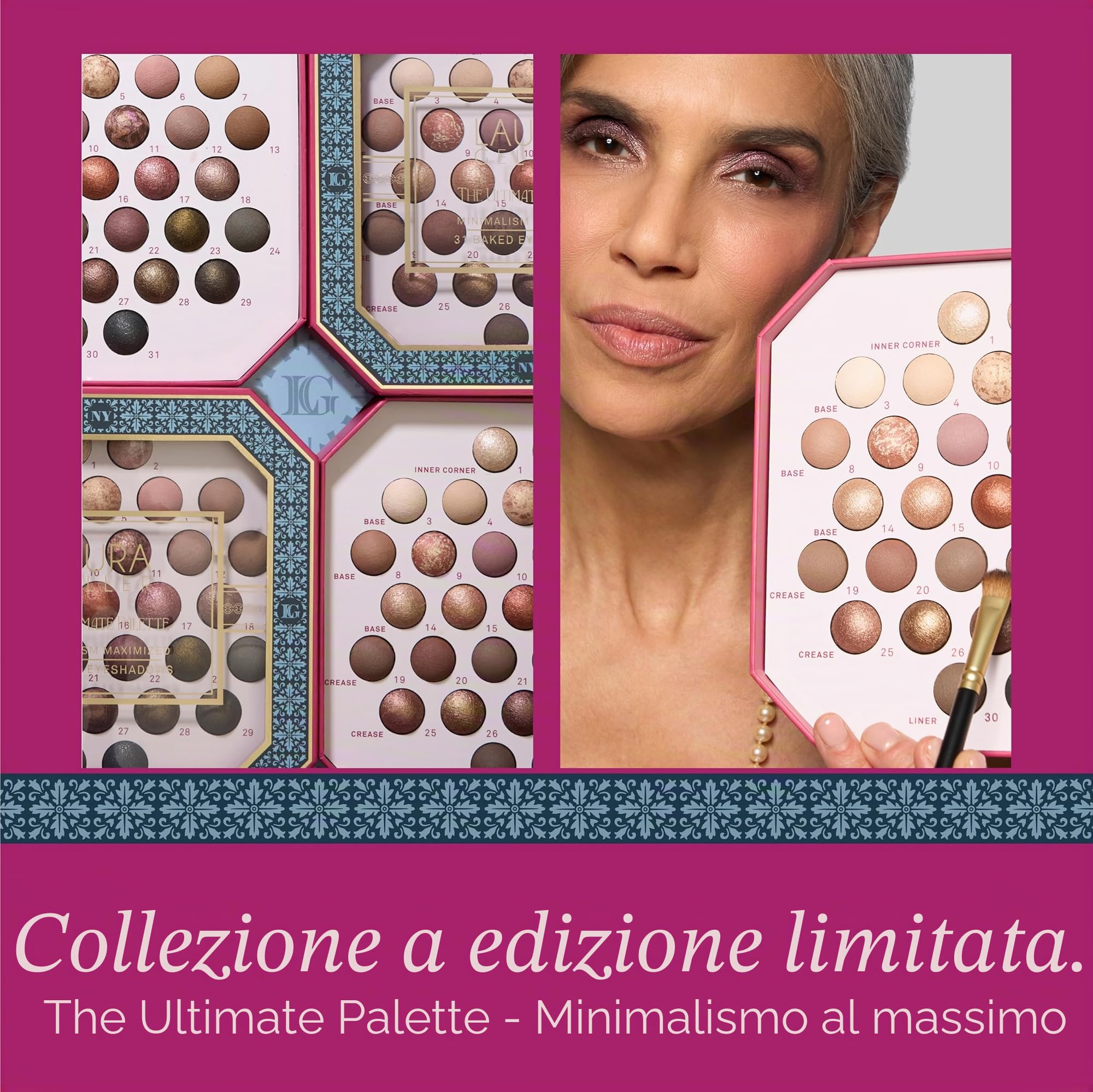 Laura Geller Beauty The Ultimate Palette Minimalism Maximized | Include 31 ombretti cotti in classico e marmo con finiture opache e brillanti