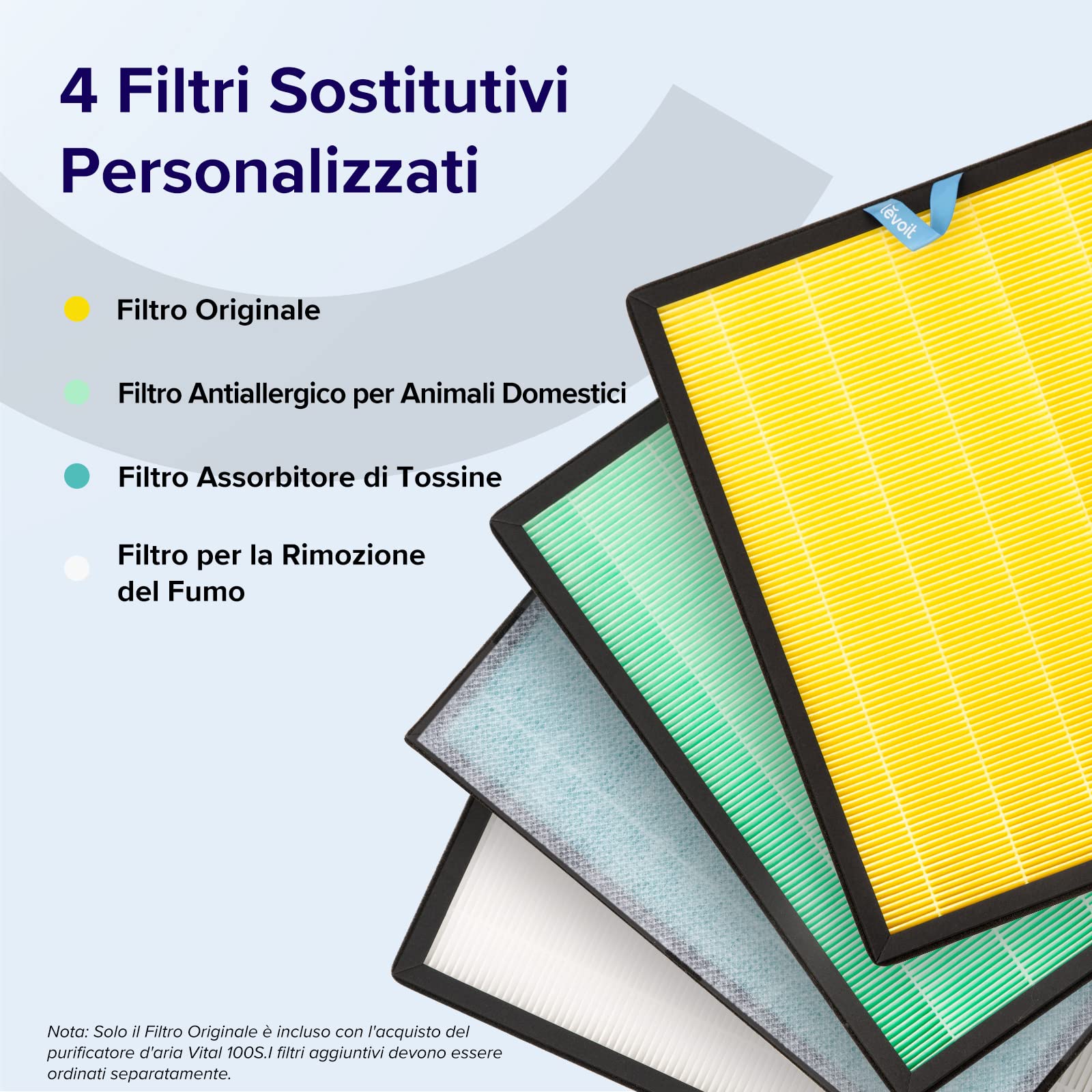 Levoit Purificatore d'Aria con Modalità Animale tramite App, CADR 240 m³/h | Sensore di Luce e Polvere, 52㎡, Filtro HEPA, Controllo Intelligente, contro 99,97% Allergie Polline Peli di Animali e Odori