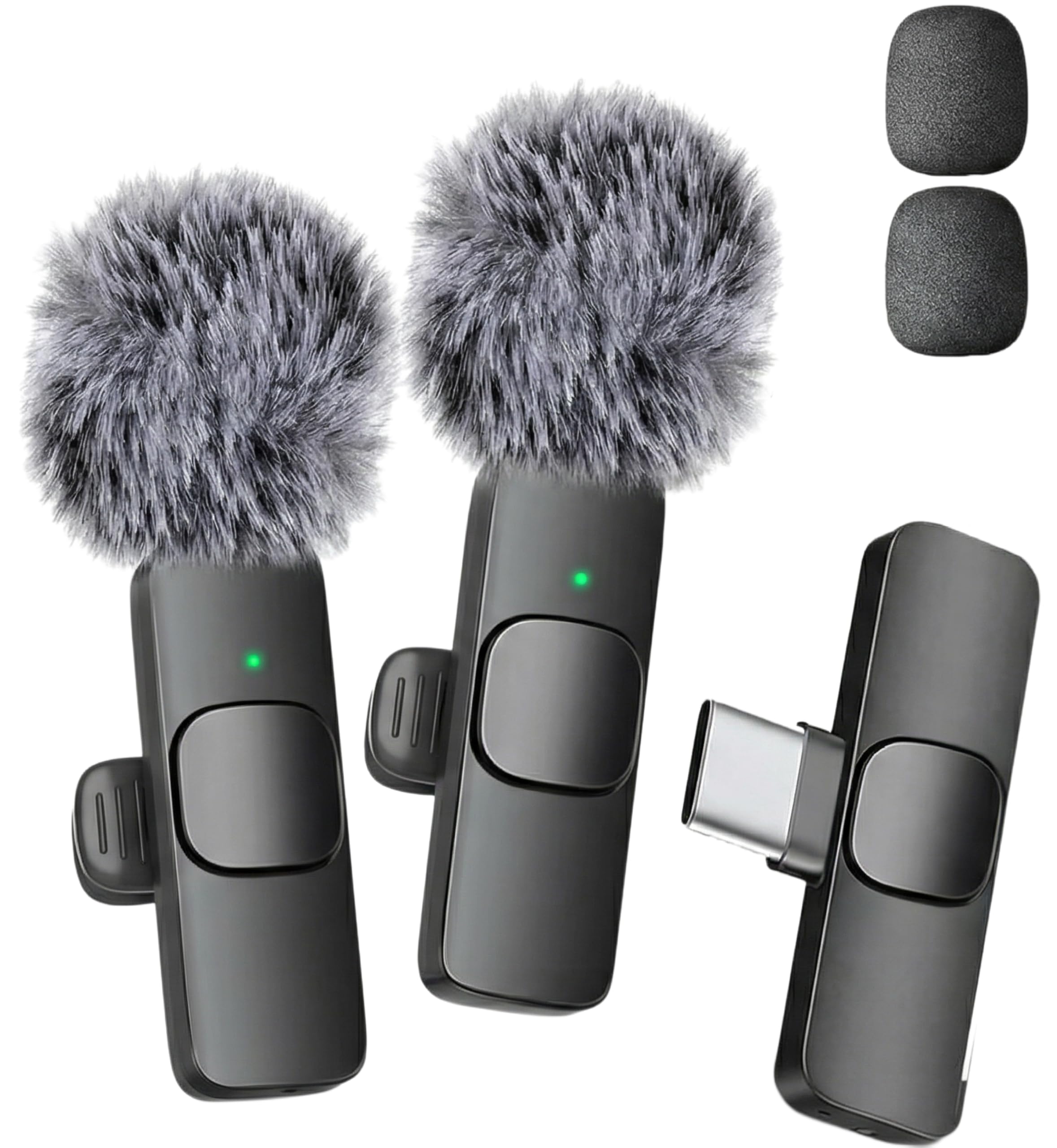 - Wireless Microphone for iPhone & Android, Lavalier Microphone for Video Recording, Noise Cancelling Mic for Crystal Clear Recording, Content Creator, TikTok, Instagram