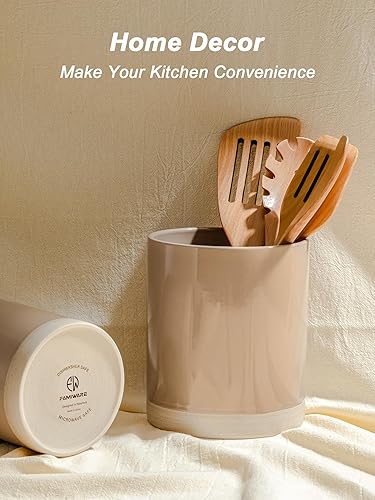 Miniatura 7 de famiware Milkyway - Soporte para utensilios de cocina para encimera, 7.2 + 5.8 pulgadas, utensilios de cocina de cerámica para encimera, organizador