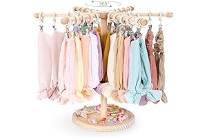 POVETIRE 360 Degree Rotating Headband Holder and Storage Stand