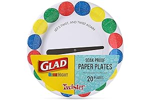 Glad Game Night Twister Disposable Paper Plates