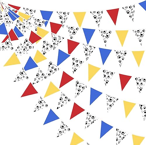 Vista 16 de Decoraciones de Fiesta de Carreras de 32 Pies Azul Polvoriento Negro Blanco a Cuadros Banner de Tela de Auto de Carreras Bandera Triangular Banderín