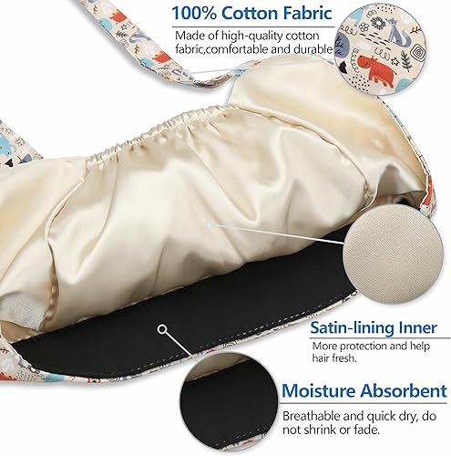 Miniatura 30 de QBA Adjustable Working Cap with Button, Cotton Working Hat Sweatband, Elastic Bandage Tie Back Hats for Women & Men, One