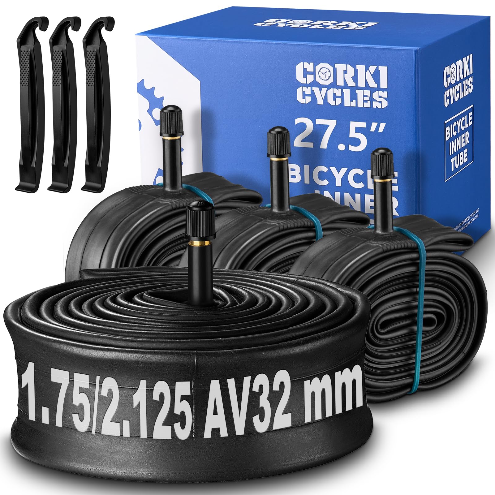 tube mountainbike 4 Pack 27.5 Mountain Bike 27.5 x 1.75 1.95 2.0 2.1 2.125 Schrader Valve 32mm, Butyl Rubber 650B Bike Tube Replacement : Sports & Outdoors lenkertasche für e-bike klein Security - Training Color:M004562QJ994B - Black - ChromaPop Everyday Blue Mirror Fits 70cm bicycles Width