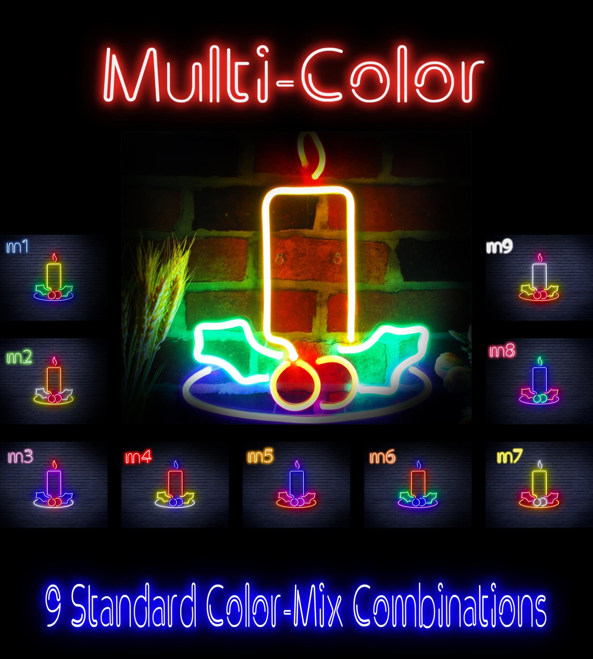 ADVPRO Letrero de neón LED de silicona flexible de Navidad – Multicolor 3 – st16s66-fnu0138-m3
