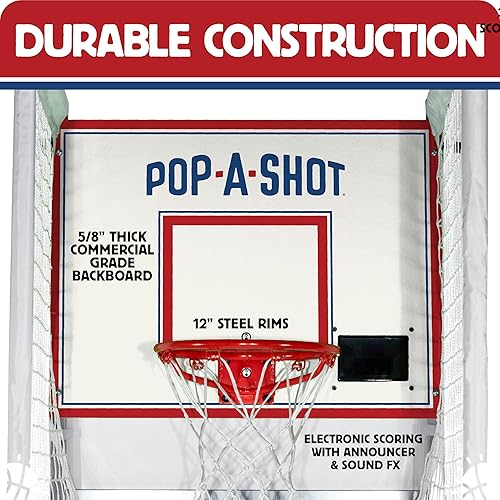 Miniatura 3 de Pop-A-Shot Pro Single Shot - Rampa de retorno de bola plegable - Seis modos de juego - 4 pelotas de baloncesto