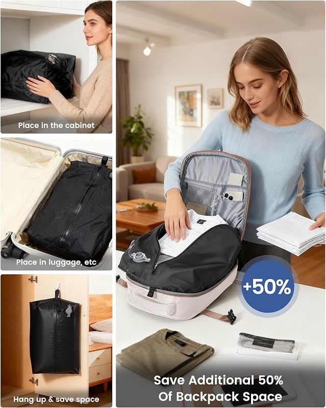 Rucsac de călătorie unisex SZLX pentru bagaj de mână, compartiment laptop, pentru zboruri EasyJet Ryanair, bagaj de cabină 45x36x20 cm sau 40x20x25 cm, port de încărcare, compartiment pentru pantofi