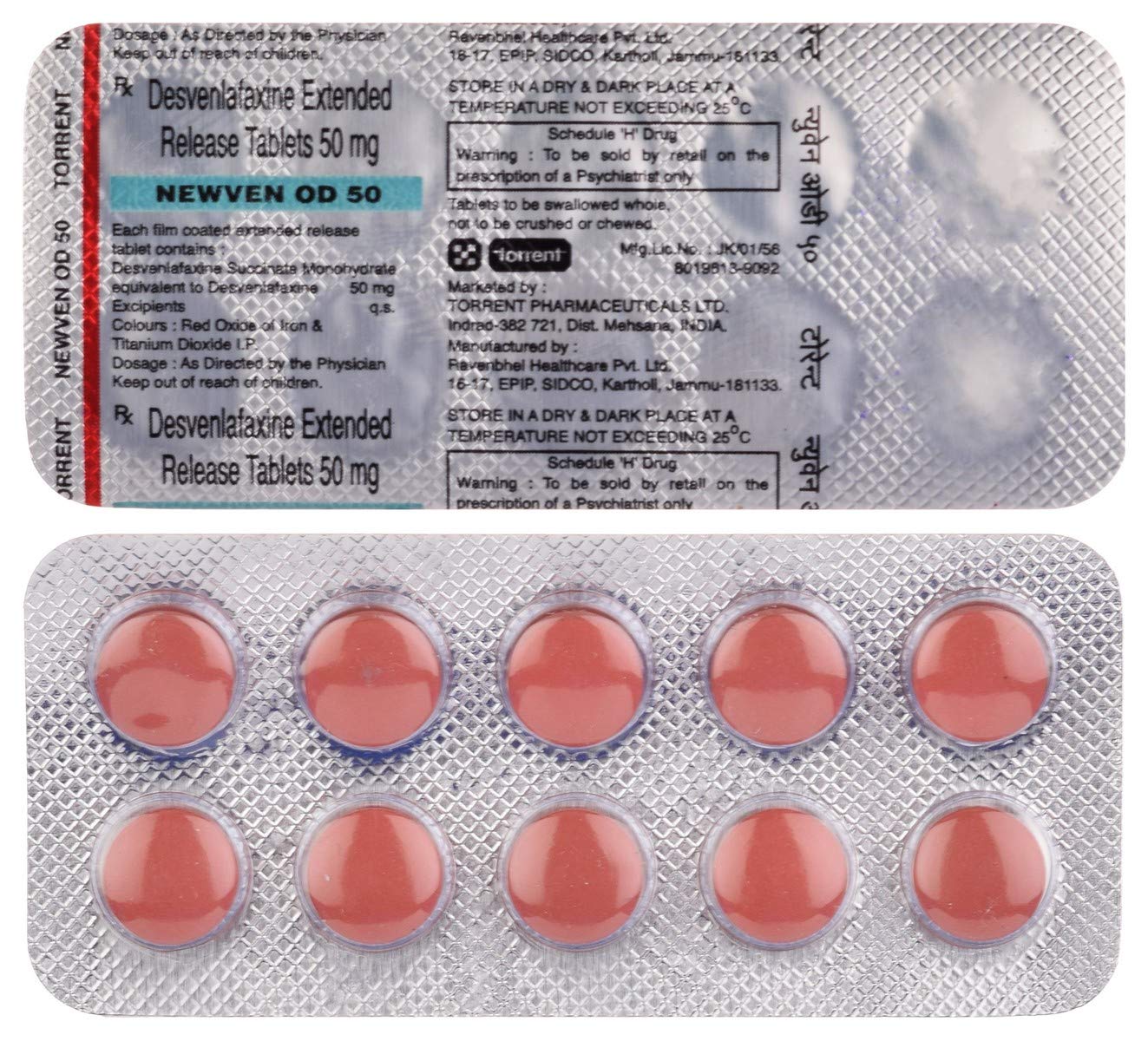 Newven OD 50 - Strip of 10 Tablets