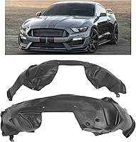 HECASA Front Inner Fender Liners for 2015-2017 Ford Mustang EcoBoost GT V6 - Driver Passenger Splash Shields Replaces FR3Z-16103A FR3Z-16102A