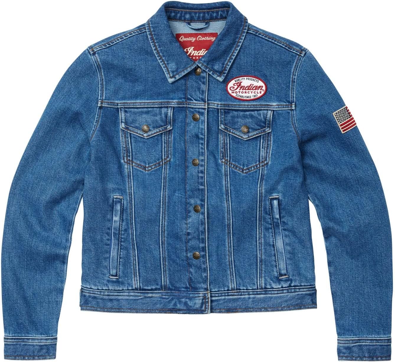 Indian Motorcycle Women’s Denim Jacket, Blue