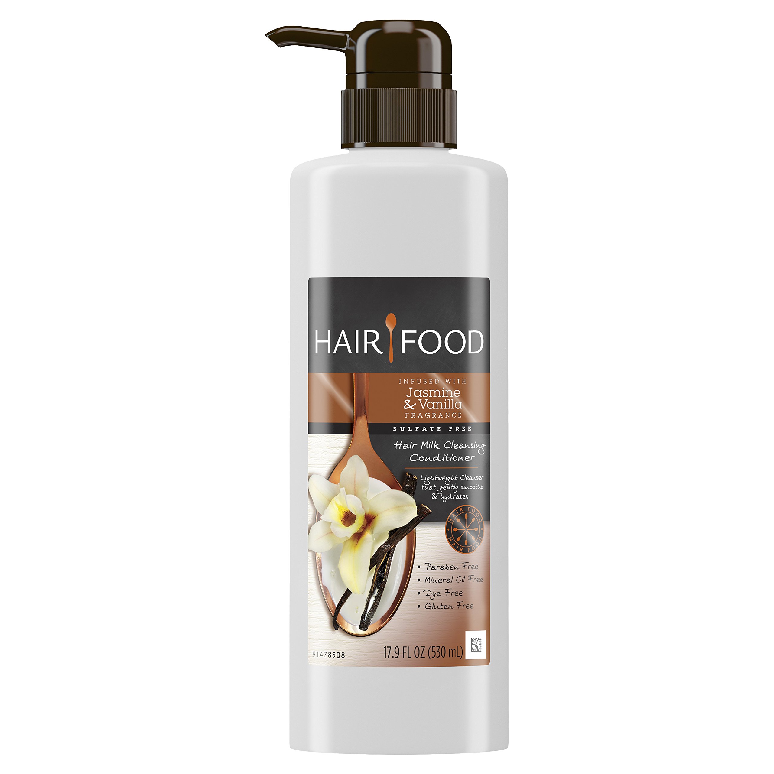Hair FoodSulfate Free Hair Milk Cleansing Conditioner with Jasmine & Vanilla Fragrance, 17.9 Fluid Ounce