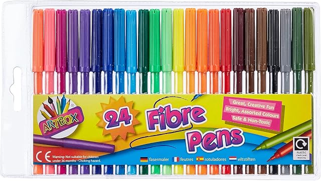 ARTBOX Fine Tip Fibre Colouring Pen (Pack of 24)