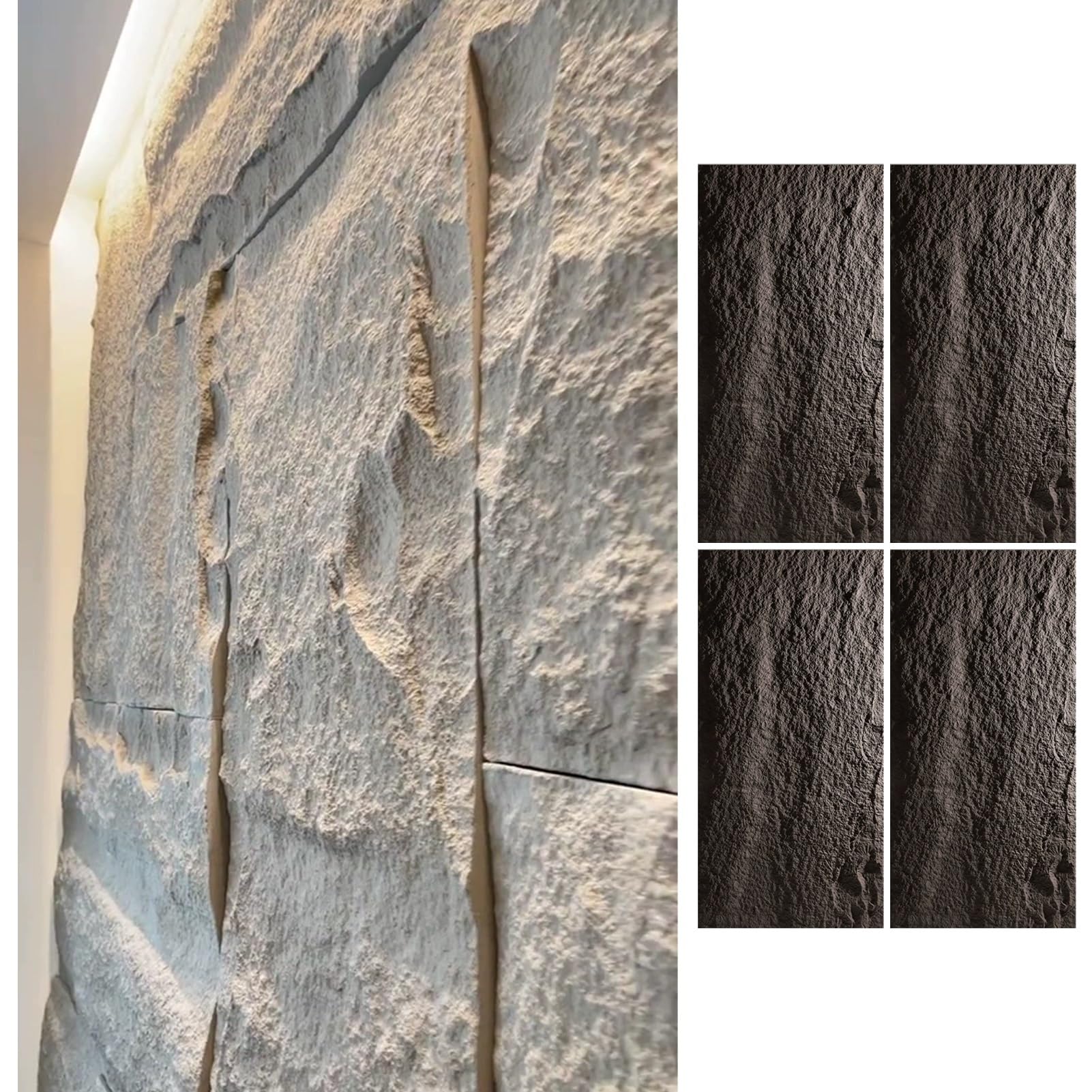 Revêtement mural décoratif intérieur léger pour rénover facilement un mur abîmé sans maçonnerie