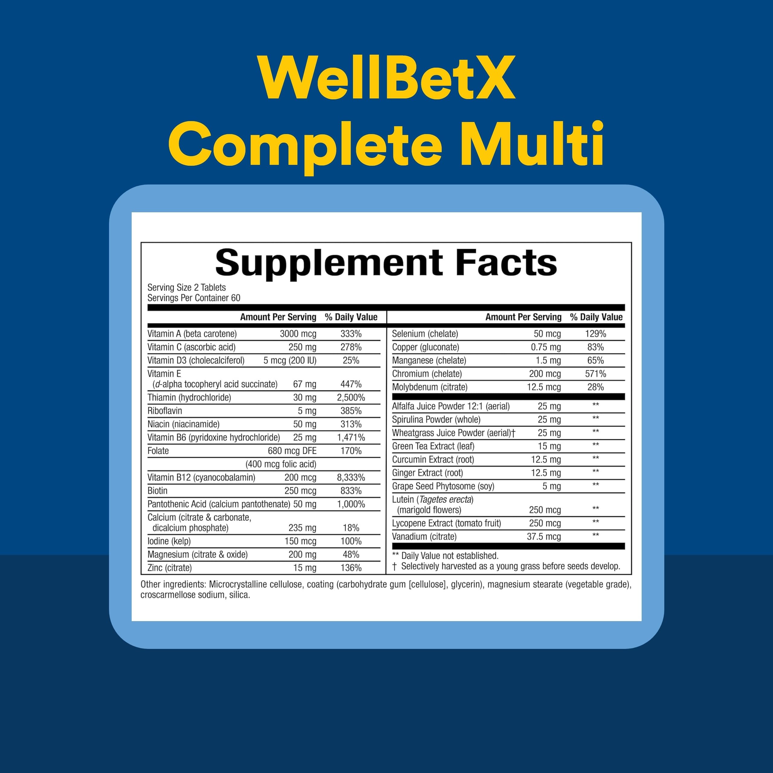 WellBetX Complete Multi by Natural Factors, Supports Healthy Carbohydrate Metabolism, 120 tablets, 120 Tablets — Amazon image 4