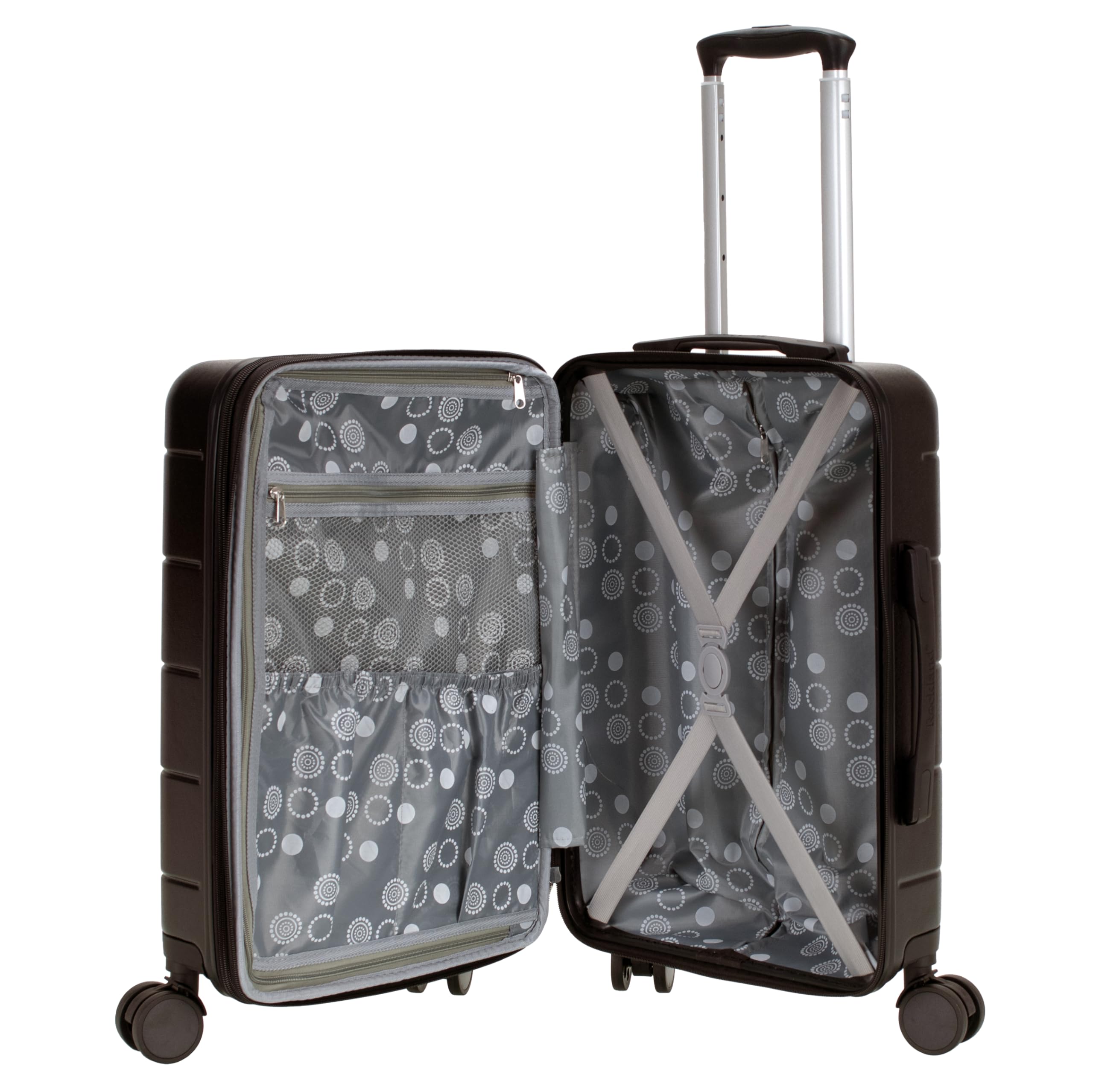 Rockland Tahoe Hardside - Valigetta espandibile con ruote girevoli, colore: Nero