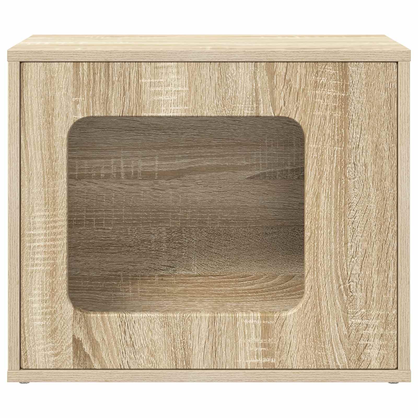 Katzenhaus Sonoma 51 x 30 x 42,5 cm Holzwerkstoff kratzbaum kletterbaum katzenbaum kratzmöbel kratztonne kratzbrett sisal höhle liegefläche plattform hängematte Spielzeug Pfote