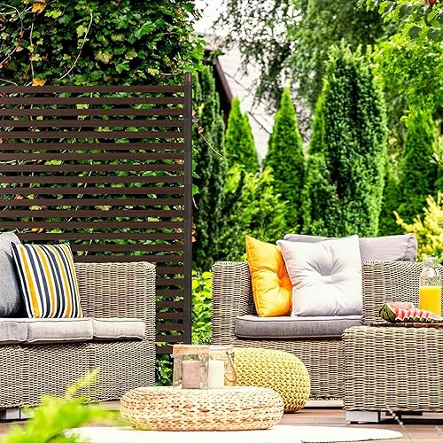 Miniatura 6 de Lalahoni Pantalla de privacidad para exteriores, 3 pies de ancho x 4 pies de alto, paneles de valla de privacidad de metal para exteriores, patio