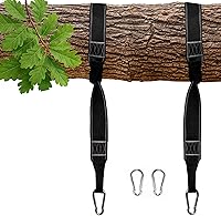 Vista 8 de Squirrel Products Dos correas de nailon para colgar columpios de árbol de 15 pies cada una