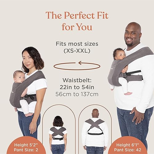 Miniatura 7 de Ergobaby Embrace - Portabebés acogedor para recién nacidos (3.2-11.3 kilogramos), gris jaspeado