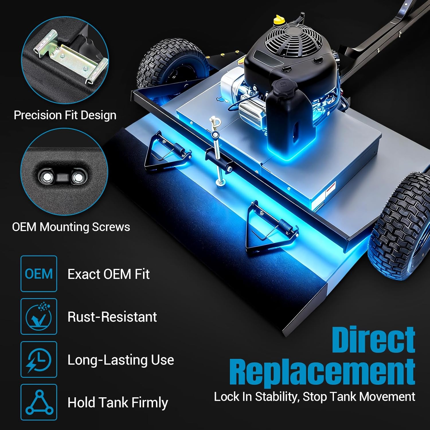 792168 Fuel Gas Tank Compatible with Briggs & Stratton (B&S) Models & Cub Cadet 13A-145F100, Leak-Proof with Cap for Lawn Mower Engines