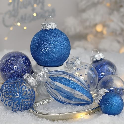 Miniatura 6 de Juego de adornos de Navidad, 32 piezas de plástico transparente inastillable, adornos colgantes para decoración del árbol de Navidad, para