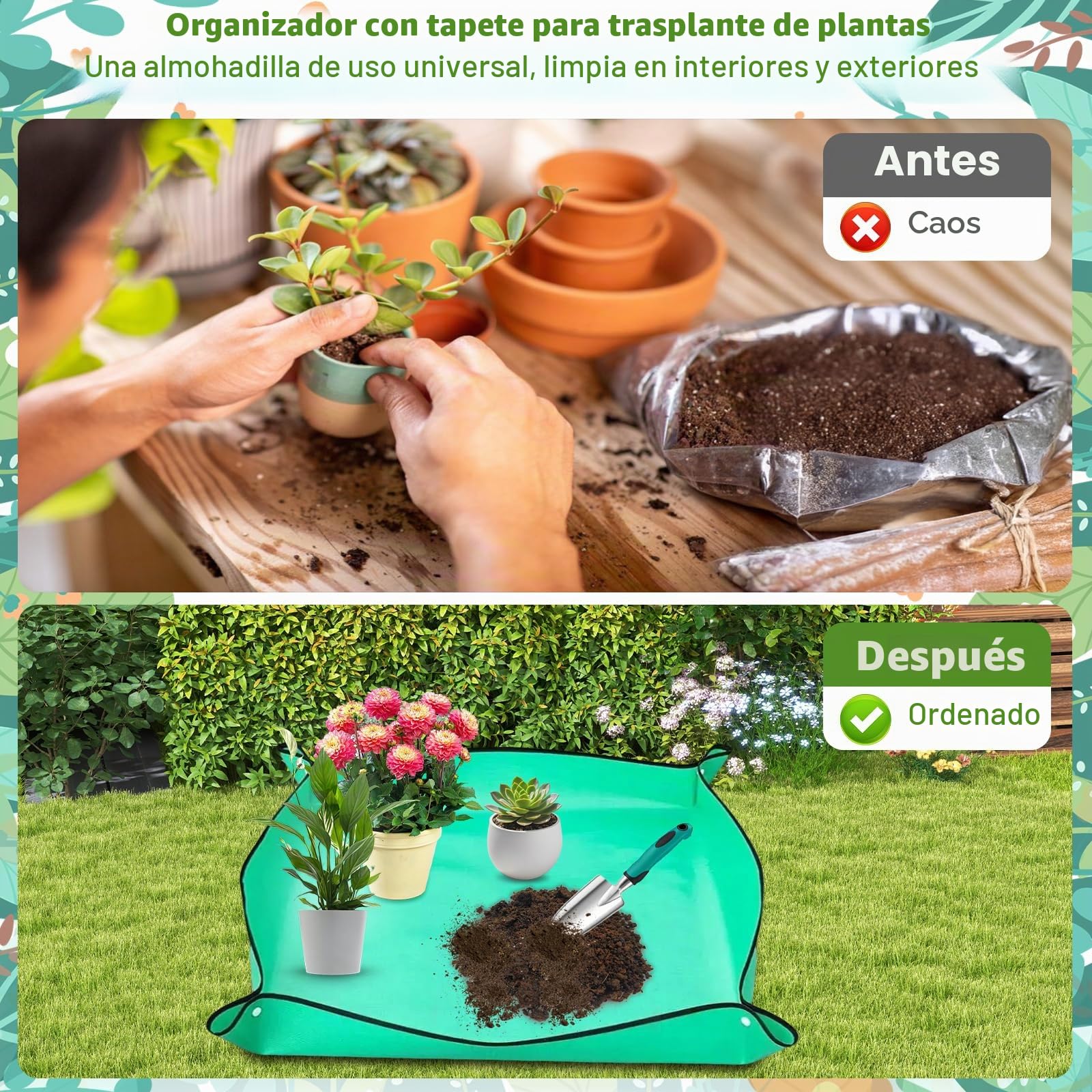 Juego de Herramientas de Jardinería,8 Piezas Acero Inoxidable de Herramientas de Jardín,Juego de Herramientas de Jardín Resistentes,Kit Jardinería-Rgalo de Jardín Ideal para Mujeres y Hombres