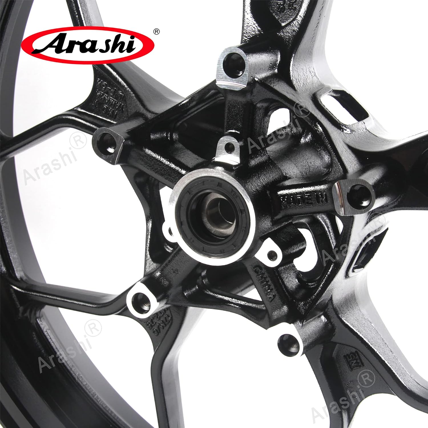 Arashi Front Wheel Rim for Yamaha YZF R3 R25 2015-2025 ABS include, MT03 MT25 2015-2025, Motorcycle Replacement Accessories Parts Gloss Black