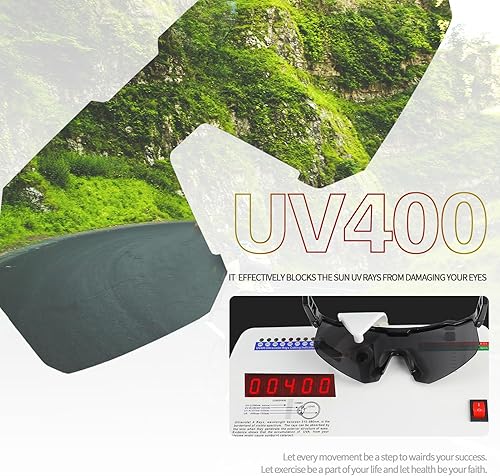 Miniatura 9 de OULAIQI Gafas de sol de ciclismo para hombres y mujeres, lentes de sol de béisbol juveniles, diseño ligero, protección UV400, gafas deportivas